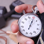 stop watch in hand