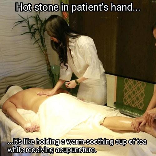 Acupuncturist combined with massage therapy